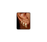 JOOTUEPO Boucles d'Oreilles Créoles Or pour Femme 14K Plaqué Or Hypoallergénique Boucles d'Oreilles Femme Or Petite Creole Ensemble de Petites/Grandes Créoles pour Femmes et Adolescentes