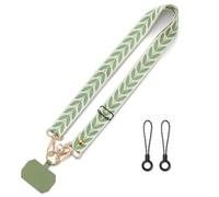 JOOTUEPO Chaîne de Téléphone Universelle en Vert Lanière pour Téléphone à Suspendre Réglable Transversale Lanière, Compatibles avec Plupart des Smartphones