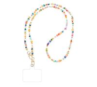 JOOTUEPO Cordon Téléphone Portable Universelle avec Patch, Sangle en Cristal Coloré, Charm en Pierre Naturelle, Compatibles avec Plupart des Smartphones, pour Femmes et Filles