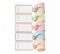 JOOTUEPO Étiquettes de Bagage, 5 Pcs Étiquettes d'Identification de Valise, Étiquette de Voyage Conception de Ruban Réglable, Pour Marquer Les Sacs à Main, Valises, Cartables, Sacs de Voyage