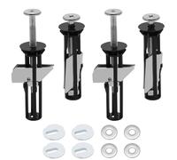 JOOTUEPO Kit de 4 boulons et vis universels pour siège de toilette, fixations en acier inoxydable pour charnières de couvercle supérieur, facile à installer