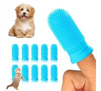 JOOTUEPO Lot de 10 Brosse a Dent Chien, 360° Brosses à Doigts pour Chien et Chat, Rafraîchit l'Haleine & Élimine la Plaque Dentaire Pour le Nettoyage et le Soin des Dents du Chiens, Chats, Chiots