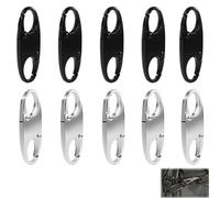JOOTUEPO Lot de 10 Fermetures éclair, Clips de Sécurité en Alliage de Zinc Robuste, Clip de Fermeture éclair Antivol, Mini Cadenas Sac a Dos, pour Camping, Pêche, Voyage, Sports de Plein Air