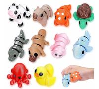 JOOTUEPO Lot de 12 jouets imprimés en 3D avec animaux imprimés en 3D, articulation mobile colorée/animal différent, pour décoration de maison/bureau/accessoire photographique/éducation des enfants
