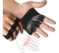 JOOTUEPO Lot de 2 Coussinets de Préhension de Fitness, Antidérapant Gants Musculation en Cuir de Vache Accessoires D'entraînement pour Les Sports de Force/Tractions/Entraînement/GY