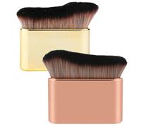 JOOTUEPO Lot de 2 pinceaux de bronzage, pinceaux autobronzants portables pour le visage, applicateur de bronzage, brosse autobronzante pour maquillage du corps et des jambes, mousse, fond de teint