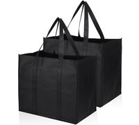 JOOTUEPO Lot de 2 Sac de Courses, Sacs de Courses et Cabas Réutilisables avec Poignée, 41x33x26cm Sac Caddie Pliable pour le Shopping, Pique-nique, Voyage, Plage