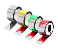 JOOTUEPO Lot de 4 rubans réfléchissants pour répulsif pour oiseaux, 2,5 cm x 200 m, holographique/non résistant aux intempéries, pour verger, terrasse, balcon