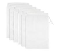 JOOTUEPO Lot de 6 Sac a Lait Vegetal, 20×30cm Réutilisables Filtre Mousseline Alimentaire en Nylon avec Cordon de Serrage, Sac Filtrant Alimentaire pour Fromage/Café/Jus de Fruits