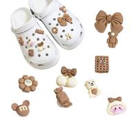 JOOTUEPO Lot de 9 jolies breloques en forme de chaussure de crocodile - Imperméables - Accessoires légers - Cadeaux décoratifs pour garçons et filles