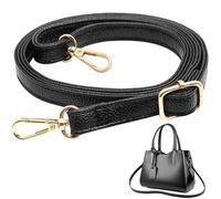 JOOTUEPO Sangle de Rechange Réglable en Cuir Synthétique, Sangle de Rechange en Cuir pour Sac à Main à Bandoulière Longue, Noire pour Femme DIY, Bandoulières de Porte-Monnaie