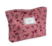 JOOTUEPO Trousse de Toilette Voyage, Trousses de Maquillage en Toile, Cosmétiques à Glissière Portable Sac de Organiseur Cosmétique Femme, Sac de Rangement pour Outils de Brosse cosmétique avec poigné