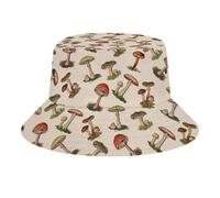 JopaJre Dino Nugs Bob pour homme et femme - Chapeau de pêcheur pliable - Pour la plage, les voyages et l'extérieur, Champignons, Taille unique