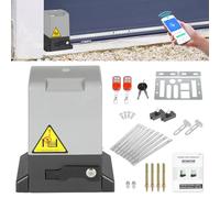 Joparri Actionneur de portail coulissant 370 W - Électrique - Commande Bluetooth 12 m - Pour portail coulissant - Jusqu'à 800 kg - Avec 2 télécommandes (portée 50 m)