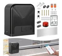 Joparri Actionneur de portail coulissant intelligent WiFi électrique 1600 kg 750 W avec 2 télécommandes, crémaillère de 4 m, 4 clés de déverrouillage, lumière d'alarme et fonction de fermeture
