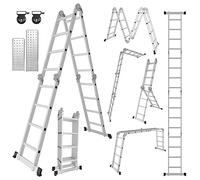 Joparri Échelle Multifonction 4 x 4 - 470 cm - 7 en 1 - En Aluminium - Échelle Pliante - Échelle de Travail