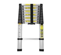 Joparri Échelle télescopique en Aluminium 3,2 m, échelle Multi-usages, Extensible, capacité de Charge 150 kg, Argent, 3.2m