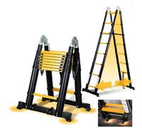 Joparri Échelle Télescopique Pliable en Aluminium 5 m (2,5 + 2,5 m), Grande applicabilité, échelle multifonctionnelle, Pliable, échelle multifonctionnelle, jusqu'à 330lbs / 150 kg