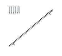 Joparri Main courante en acier inoxydable 160 cm, rampe d'escalier avec support mural et embouts, main courante murale pour l'intérieur et l'extérieur