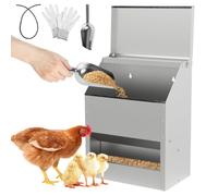 Joparri Mangeoire automatique pour poules, 11,5 kg, tôle d'acier galvanisée