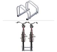 Joparri Porte-vélos pour 2 vélos, largeur de pneu de 35 à 55 mm, support multiple pour VTT et vélos électriques, acier galvanisé, pour sol et mur