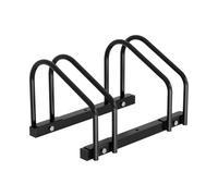 Joparri Râtelier Support pour 2 Vélos - Largeur de Pneu 35-55 mm, Béquille VTT Multiple, H x l x P : 26 x 41 x 32 cm, Noir