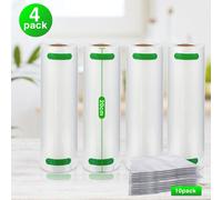 Jopassy 2x-8x Rouleaux sous vide Sacs sous vide 20 x 600 cm Film pour mise sous vide + sachets- 4x Rouleaux sous vide