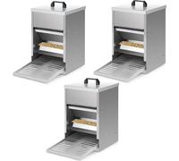 Jopassy 3x Distributeur automatique de nourriture pour poules avec trappe - Distributeur automatique de nourriture pour poules, oies et canards, capacité 5KG, étanche et résistant aux rats