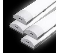 Jopassy 4x Neon LED 120CM 36W Reglette led Blanc Neutre 4000K Tube Led Plafonnier IP65 Eclairage LED garage néon LED Haute Luminosité pour Garage Ateliers Sous-sol Magasin Bureau Parking