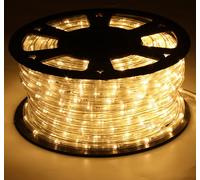 Jopassy 50m Tuyau lumineux LED extérieur intérieur,1200 LEDs Tuyau LED étanche,Lumière de fête éclairage décoratif Noël,Blanc chaud