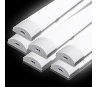 Jopassy 6x Neon LED 60CM 18W Reglette led Blanc Neutre 4000K Tube Led Plafonnier IP65 Eclairage LED garage néon LED Haute Luminosité pour Garage Ateliers Sous-sol Magasin Bureau Parking