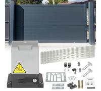 Jopassy Actionneur de porte coulissante 750 W - Pour porte de garage jusqu'à 1600 kg - Avec télécommandes et fonction de fermeture automatique - Ouverture de portail coulissant - Entraînement de 12 m