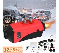 Jopassy Aérotherme diesel 5KW, 12V chauffage autonome diesel, chauffage air diesel, chauffage air diesel, chauffage autonome air pour voiture camion camping car bus avec interrupteur LCD