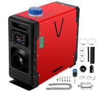 Jopassy Air Chauffage Diesel Chauffage autonome 12 V 8 kW, Chauffage à air Chauffage autonome Air Diesel Réchauffeur d'air. Chauffage diesel avec écran LCD & télécommande & Bluetooth-APP, rouge