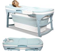 Jopassy Baignoire pour adultes Pratique et portable avec coussin pour la nuque Convient aux adultes mobiles Spa 118cm