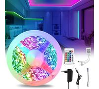 Jopassy Bande LED RVB SMD5050 3 m avec télécommande 24 touches, changement de couleur pour l'éclairage de la maison