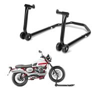 Jopassy Béquille de moto Béquille de réparation Support de montage Avant jusqu’à 300 kg Haute stabilité Idéal pour les bras oscillants parallèles à deux bras Levage facile (roues avant, noir)