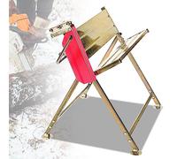 Jopassy Chevalet de scie avec support pour tronçonneuse - Chevalet pour tronçonneuse jusqu'à 150 kg, Sciage précis de bois de chauffage, pliable et peu encombrant, 81x72x78,5 cm