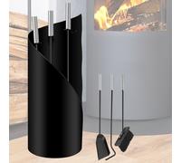 Jopassy Couvert de cheminée moderne 4 pièces Accessoires de cheminée
