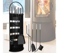 Jopassy Couvert de cheminée moderne 5 pièces Accessoires de cheminée