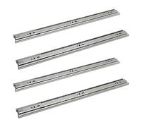Jopassy Lot de 2 paires de rails de tiroir 60 cm, capacité de charge 45 kg, avec glissières à billes, glissières de tiroir en acier galvanisé, longueur étendue 1200 mm