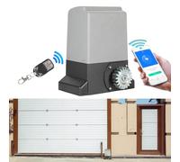 Jopassy Moteur pour portail coulissant 550W, moteur pour porte de garage jusqu'à 1200 kg, ensemble de moteur pour portail coulissant avec télécommandes et fonctionnalité WLAN, ouvre-porte de portail