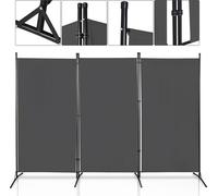 Jopassy Paravent Outdoor Séparateur d'espace jardin Mur espagnol Séparateur d'espace 3 pièces Anthracite