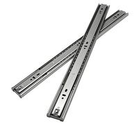 Jopassy Rails de tiroir de 45 cm, capacité de charge de 45 kg, glissières complètes avec guides à billes 1 paire (2 pièces) Extracteur de tiroir en acier galvanisé Longueur étendue : 900 mm