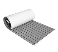 Jopassy Revêtement de sol pour bateau, en mousse EVA, 240 x 60 cm, autocollant, tapis de sol, tapis de sol, tapis antidérapant pour yacht, camping-car, sol de yacht, gris