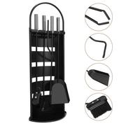 Jopassy set de cheminée / garniture de cheminée 5 pcs accessoires de cheminée. noir