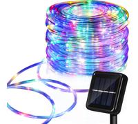 Jopassy Solar Tube lumineux LED Tube lumineux Chaîne lumineuse extérieure Filet lumineux RGB 30M