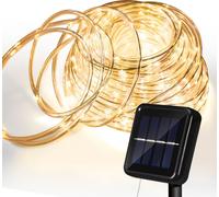 Jopassy Solar Tuyau lumineux LED Tuyau lumineux Chaîne lumineuse extérieure Filet lumineux blanc chaud 20M