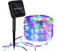 Jopassy Solar Tuyau lumineux LED Tuyau lumineux Chaîne lumineuse extérieure Filet lumineux RGB 20M