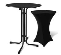 Jopassy Table haute pliante - Gastronomie Table de bistrot ronde - Table de jardin pliante résistante aux intempéries - Table de fête ronde - Résistante à la chaleur - Stable et sûre